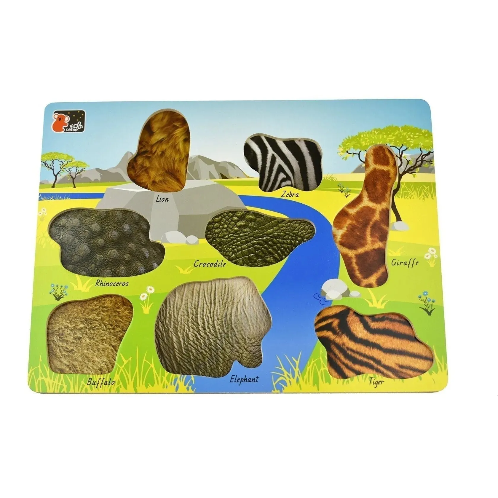 2 in 1 Peg Puzzle - Wild Animals