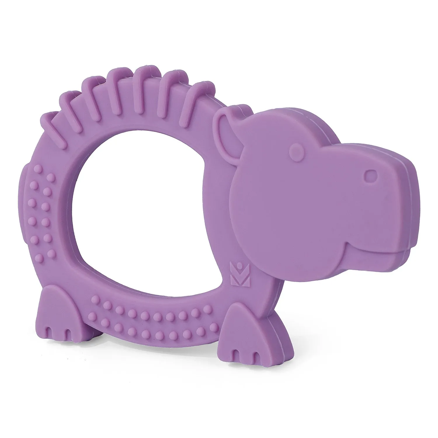 Baby Moo Hippo Soothing Silicon Teether BPA And Toxin Free - Purple