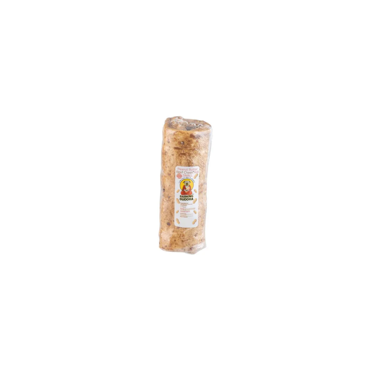 Barking Buddha 5in Peanut Butter Beef Cheek™ Roll , Dog Chew