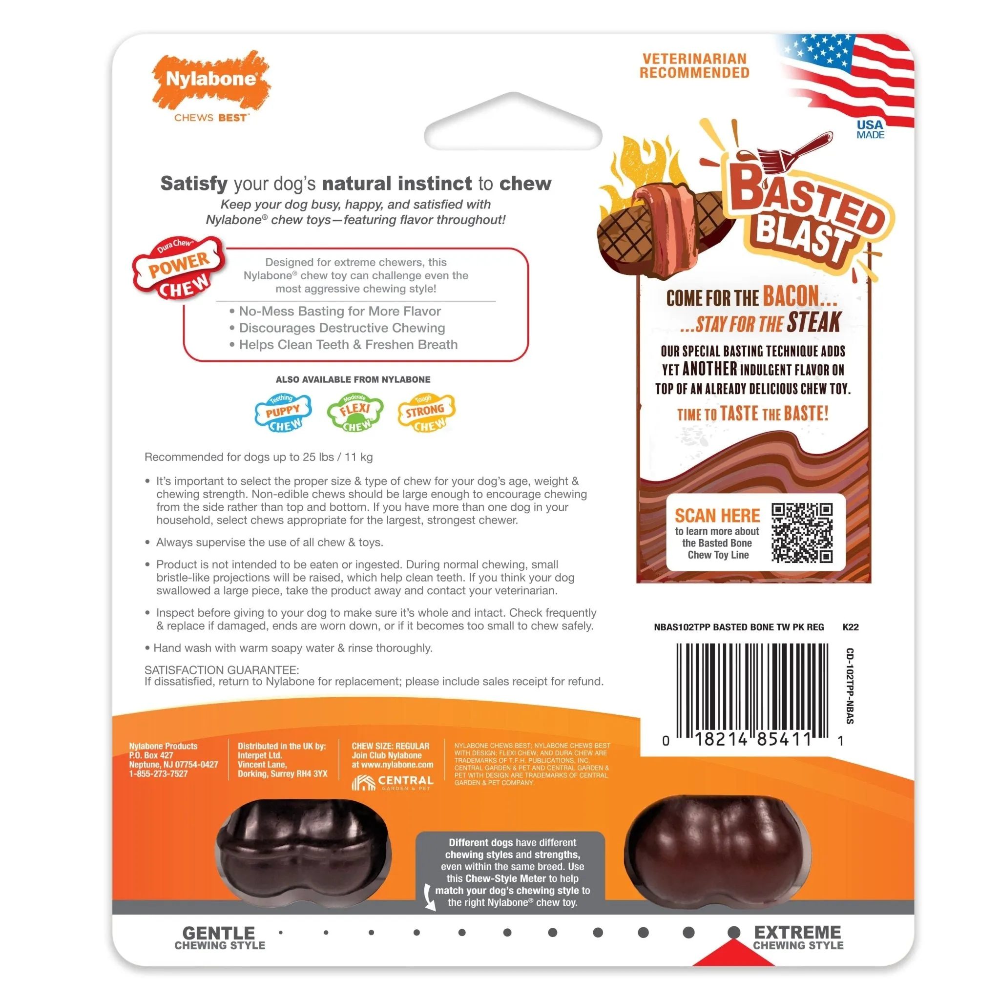 Basted Blast Dual Flavored Power Chew, Bacon Basted Steak