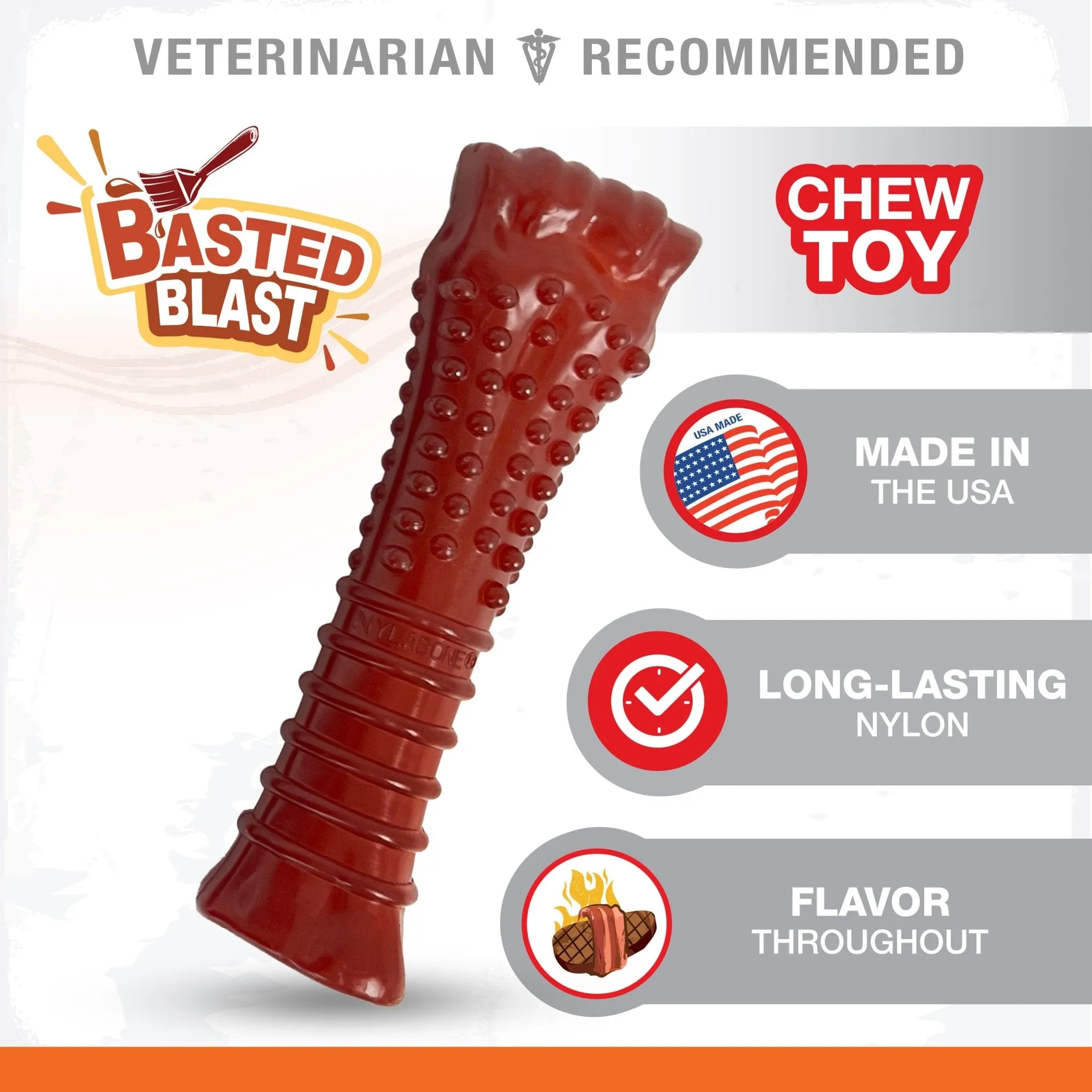 Basted Blast Dual Flavored Power Chew, Bacon Basted Steak