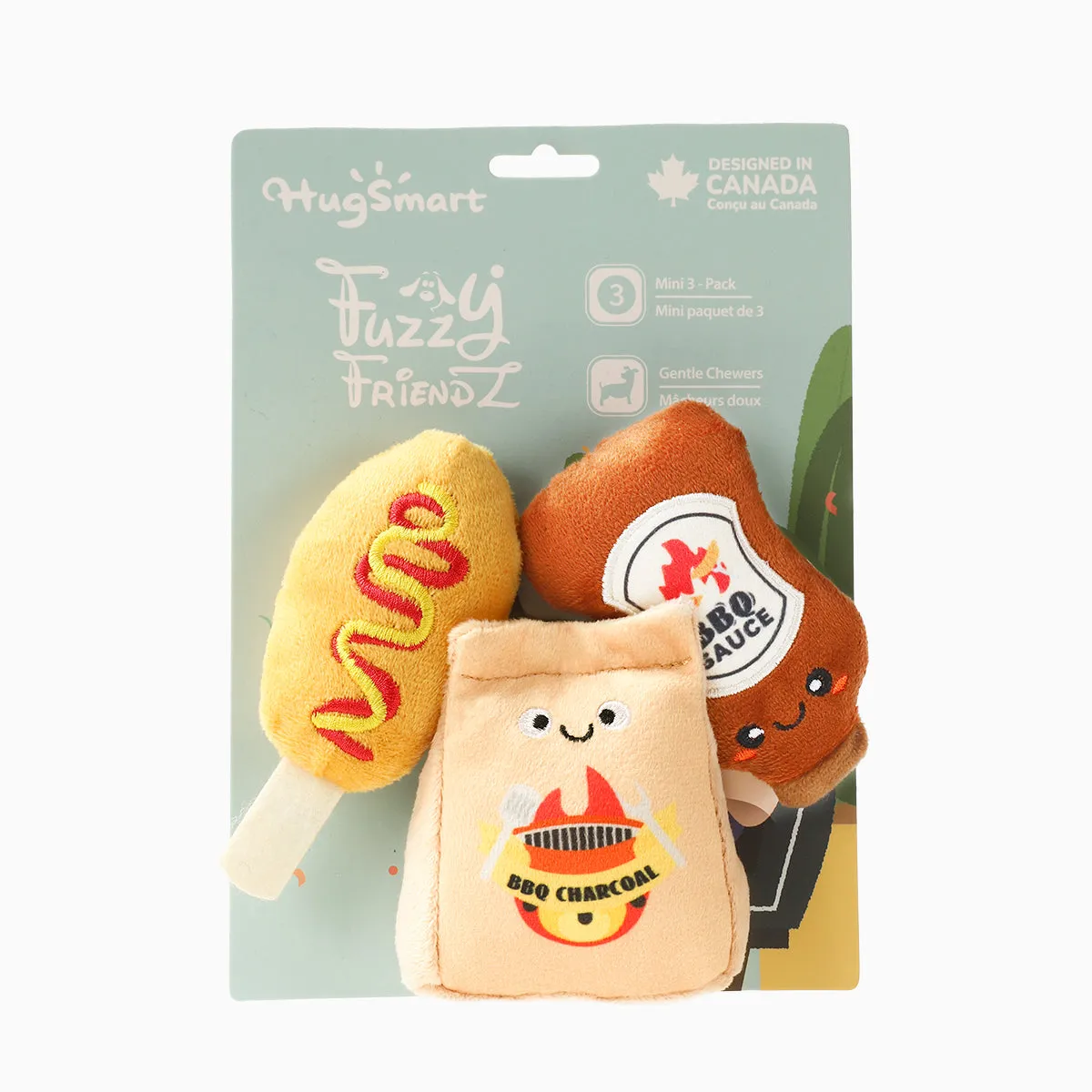 BBQ Trio Plush Dog Toy Set