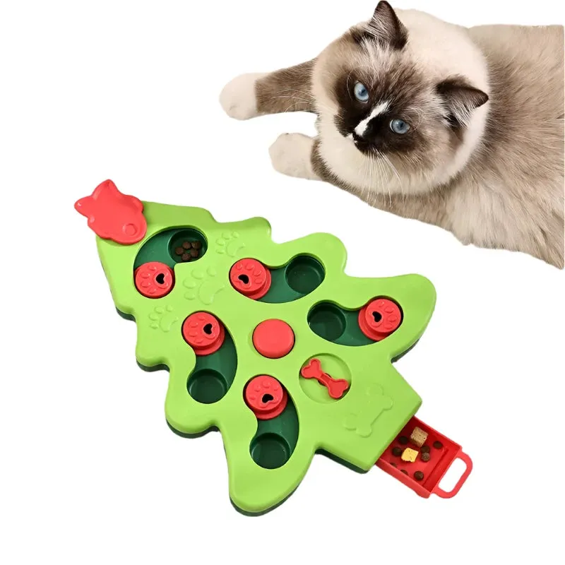 Christmas Tree Dog Puzzle Bowl