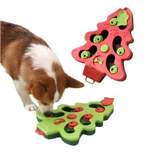 Christmas Tree Dog Puzzle Bowl