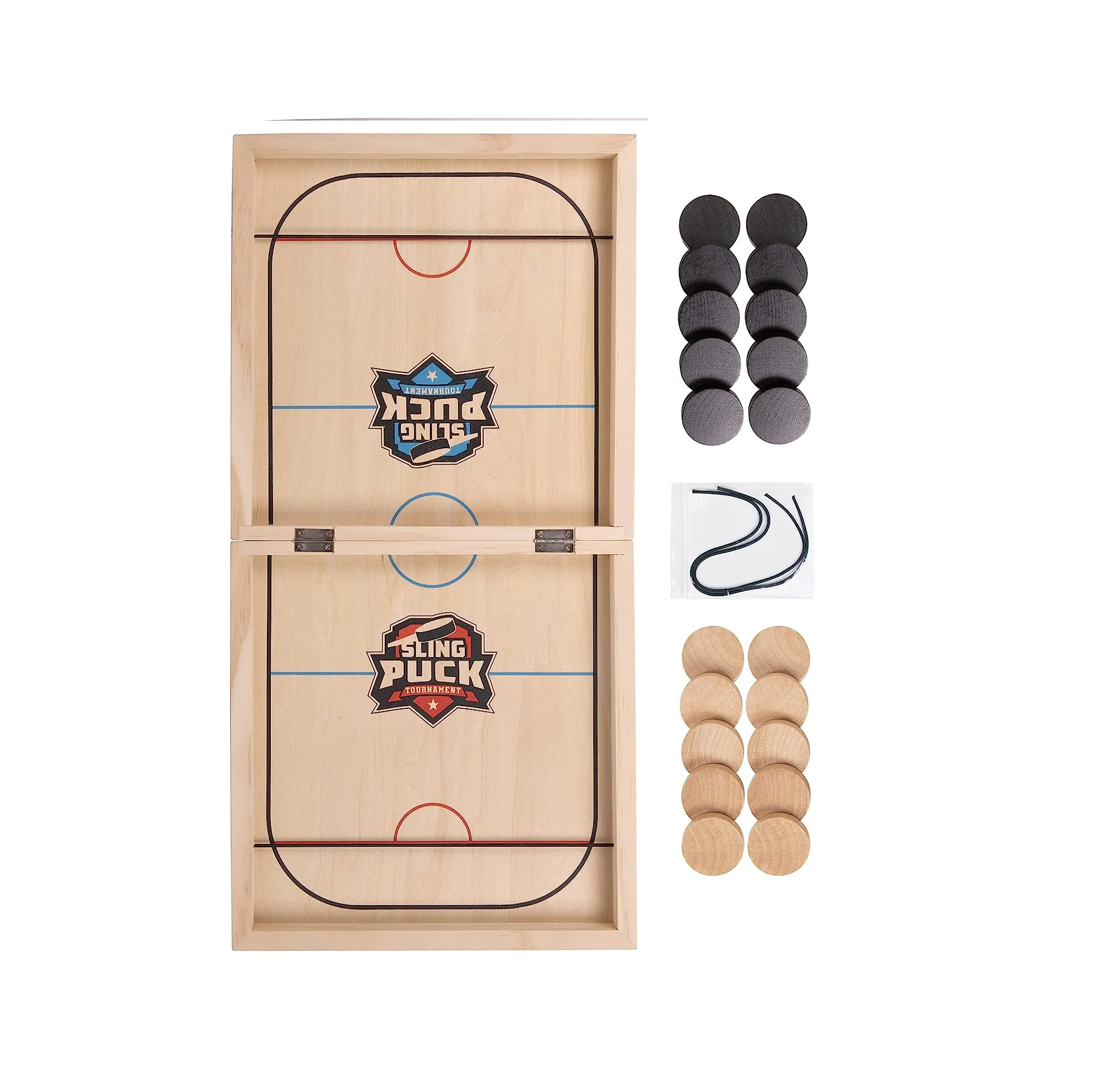 Crazy Games AST Sling Puck Game Fast Puck Table Game Super Winner Wooden Paced Football Slingshot Game Table Top Hockey Game Toys for Adults & Kids 24