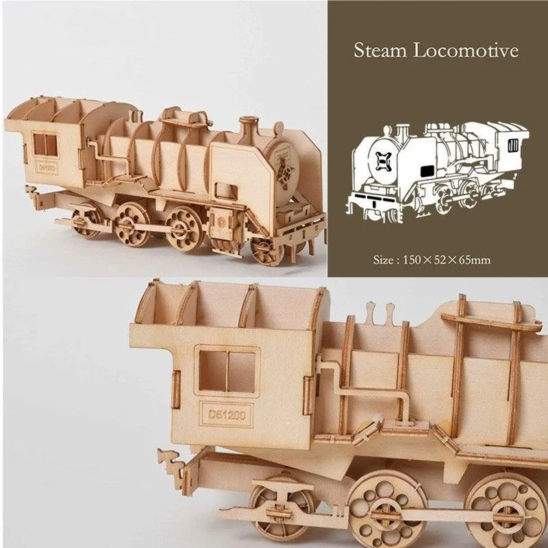 Creative 3D Wooden Transportation Puzzle Kit - Inspiring Learning Through Play