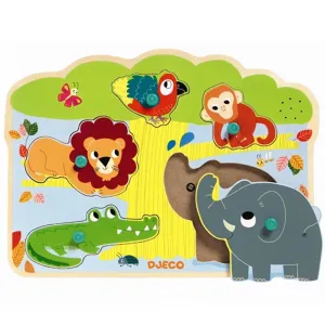 Djeco Puzzle Sound Wild Animal