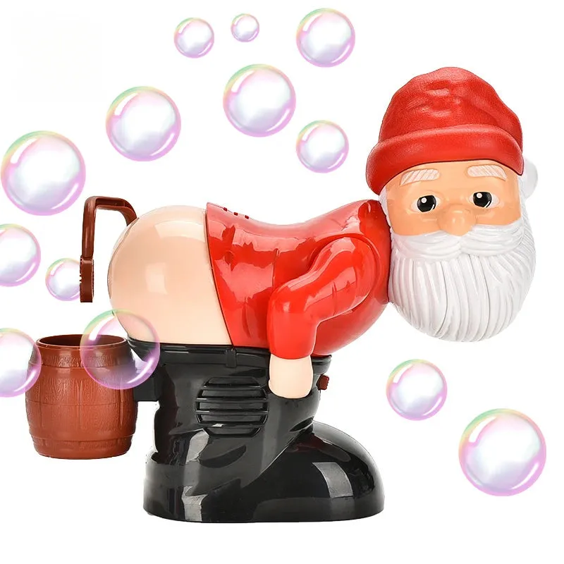 Electric Santa Claus Bubble Machine - Blowing Bubbles with Music & Light