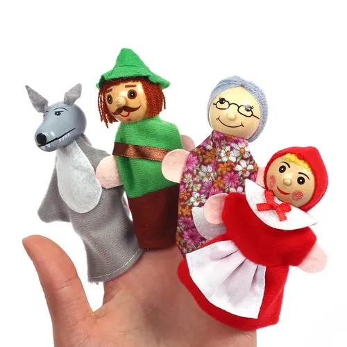 Engaging Plush Finger Puppets Set: Three Pigs, Mermaid & Princess