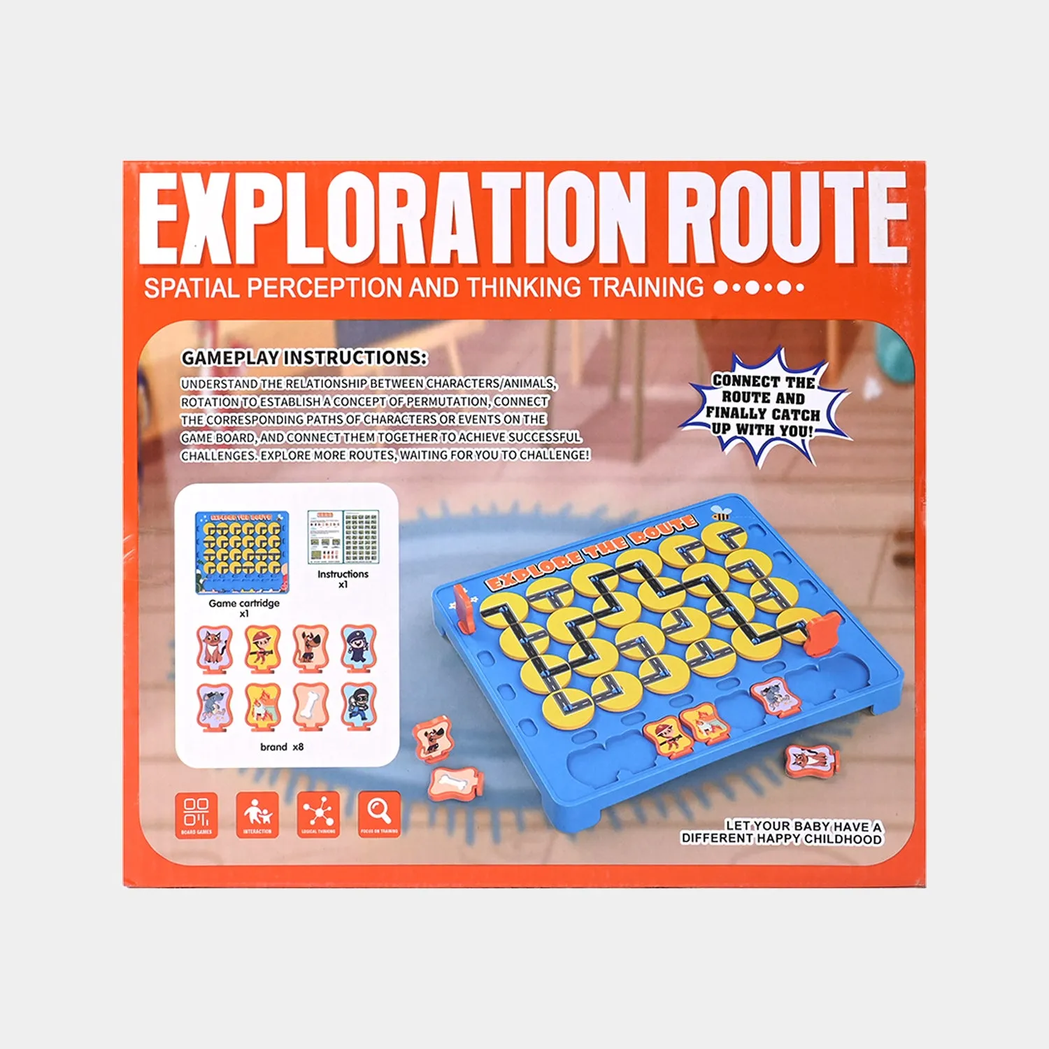 Exploration Route Puzzle Game For Kids