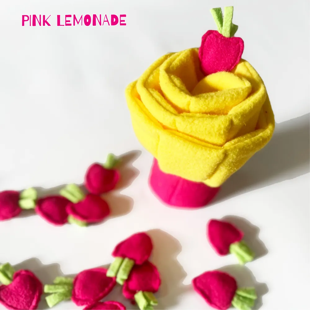 For The Love Of Dog Pink Lemonade Snuffle Pupcake Toy for Dogs