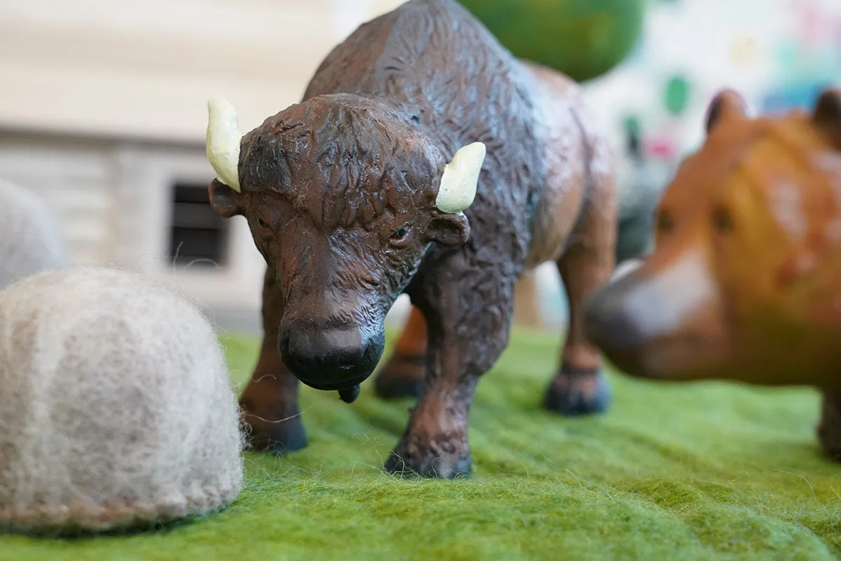 Green Rubber Toys Bison