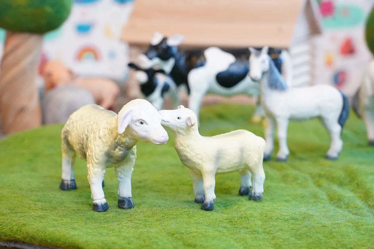 Green Rubber Toys Farm Animals Set