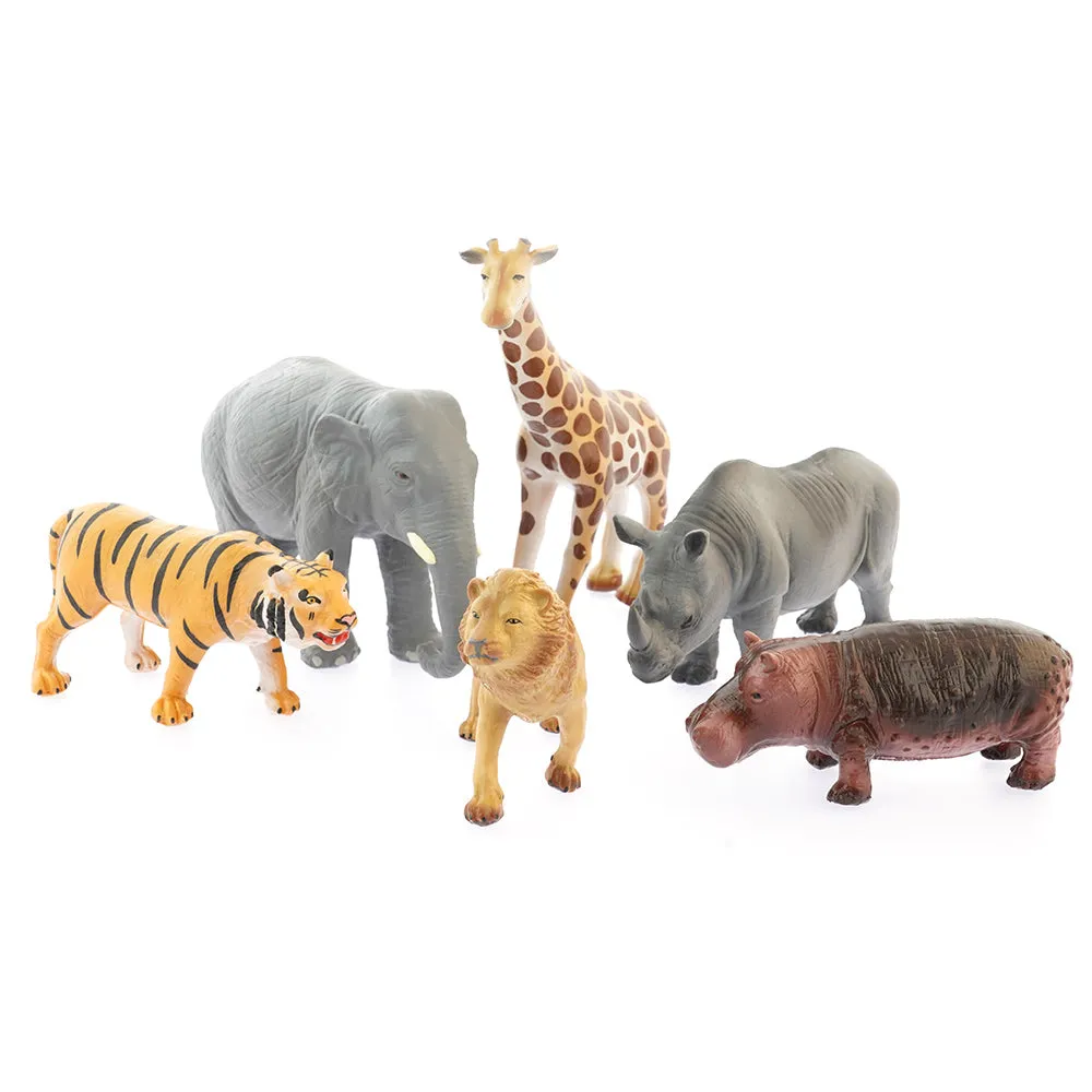 Green Rubber Toys Jungle Animals Set