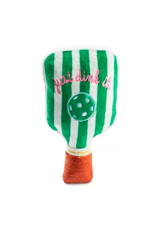 Haute Diggity Green Stripe Pickleball Paddle Dog Toy