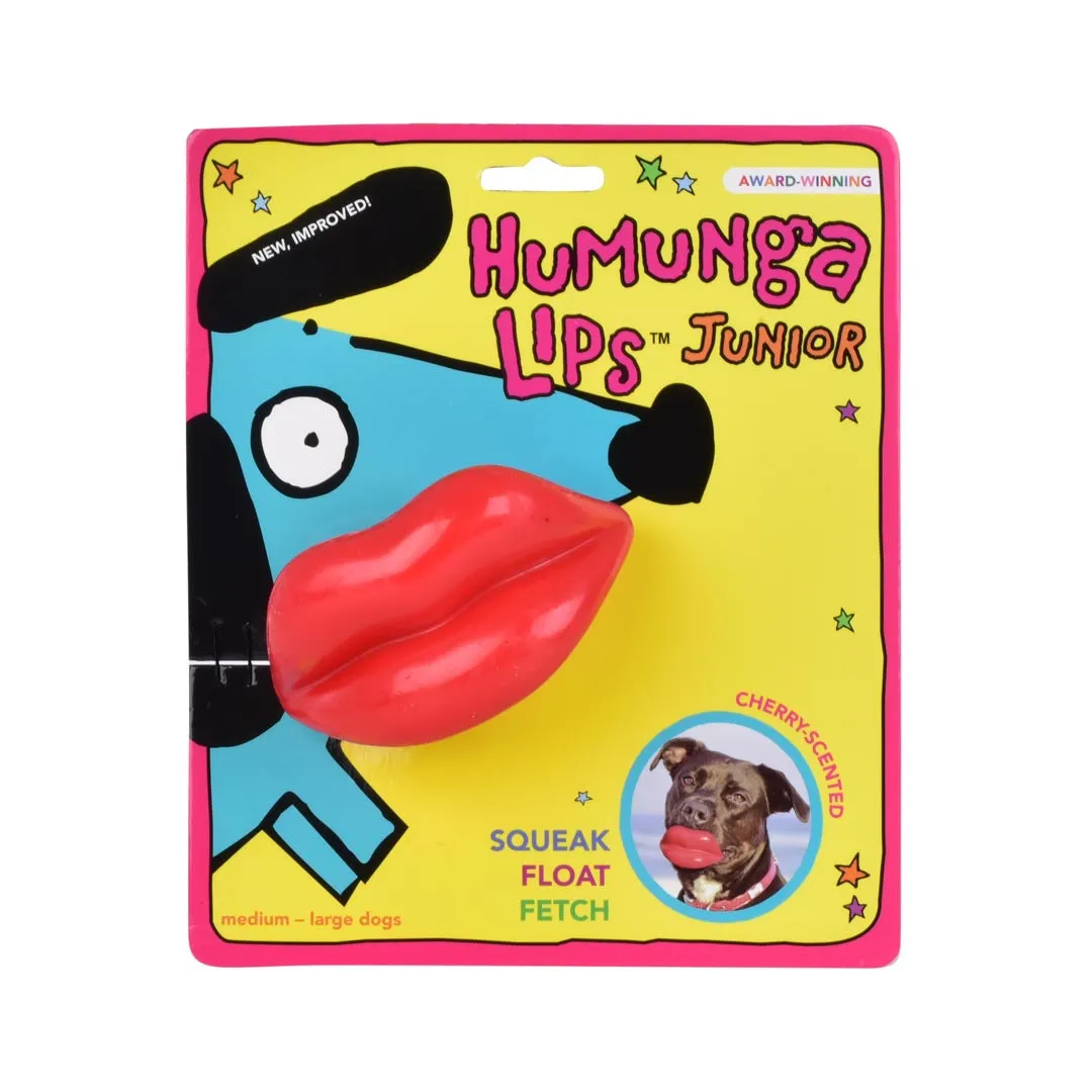 HUMUNGA LIPS SQUEAK FLOAT FETCH DOG TOY