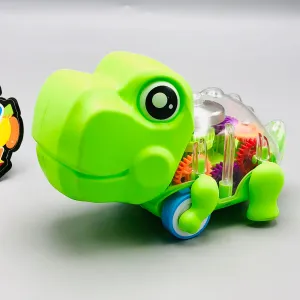 Inertial Gear Wheel Dinosaur With Lights - 1Pc