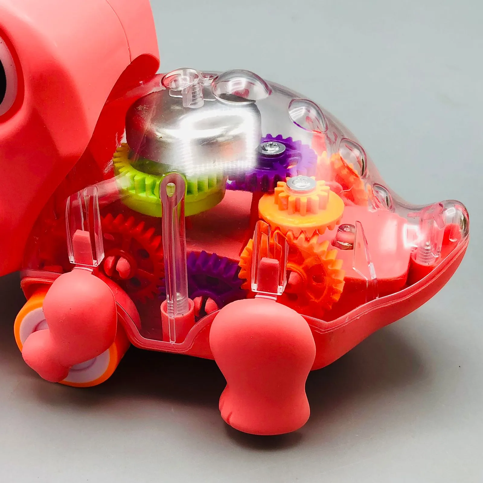 Inertial Gear Wheel Dinosaur With Lights - 1Pc