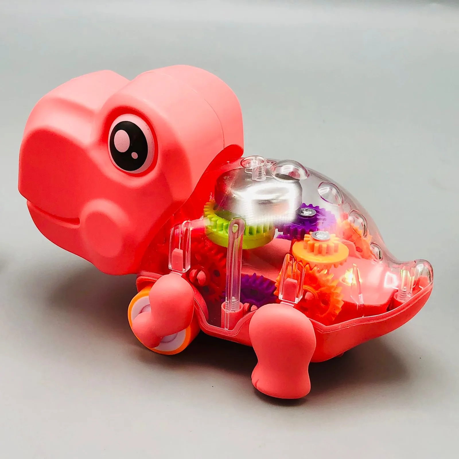 Inertial Gear Wheel Dinosaur With Lights - 1Pc