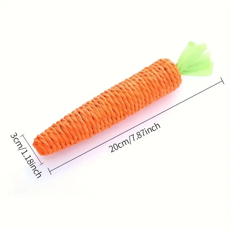 Interactive Carrot Cat Toy Teeth Cleaning and Playfulness