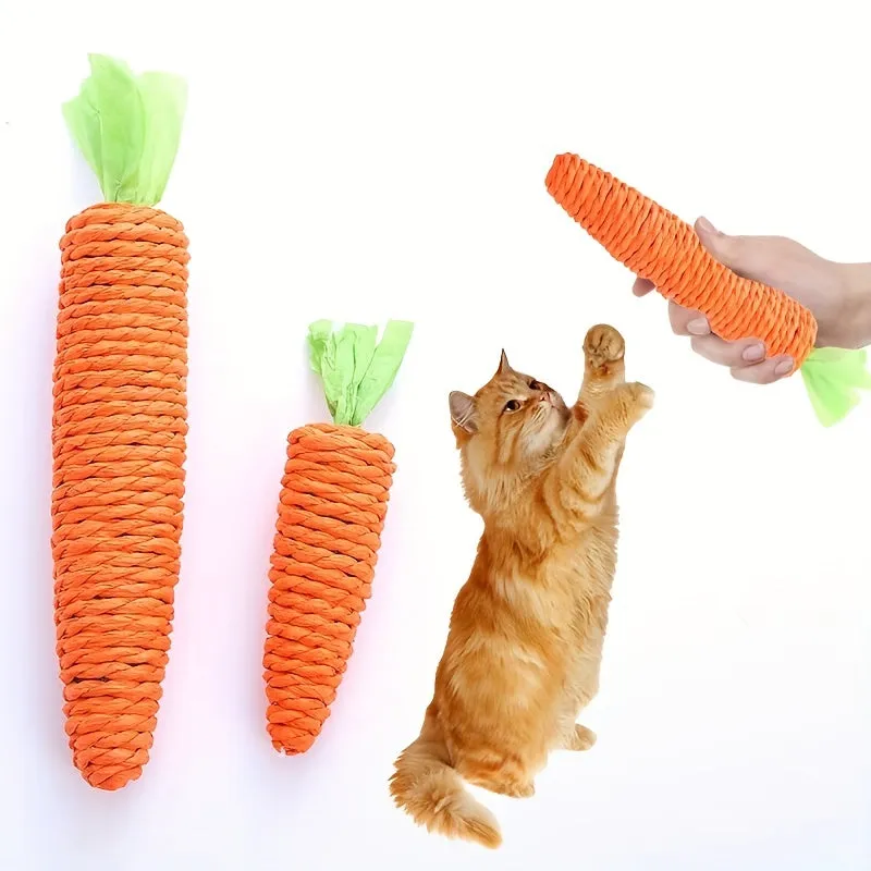 Interactive Carrot Cat Toy Teeth Cleaning and Playfulness