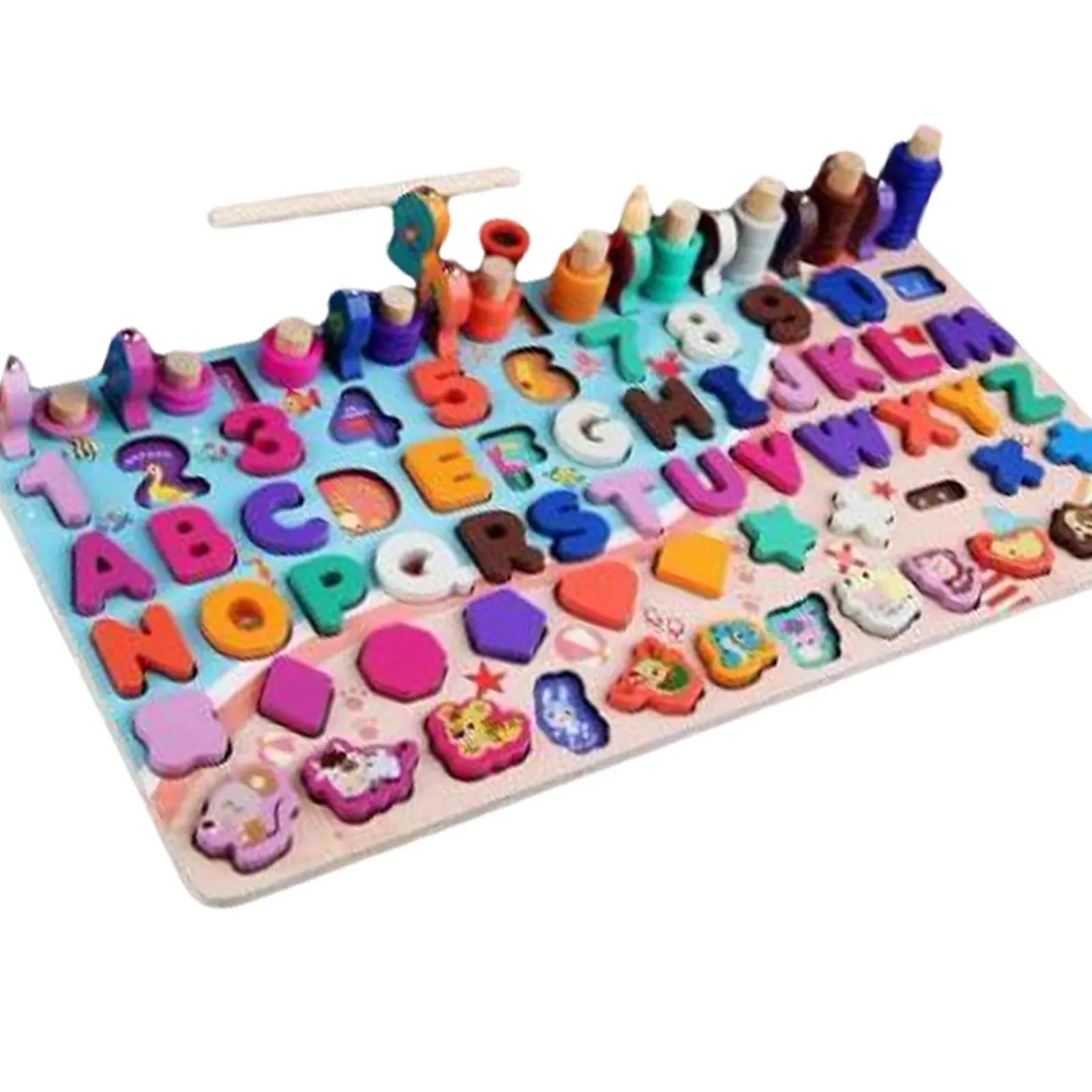 Interactive Montessori Math Fishing Board - Wooden Learning Toy for Toddlers