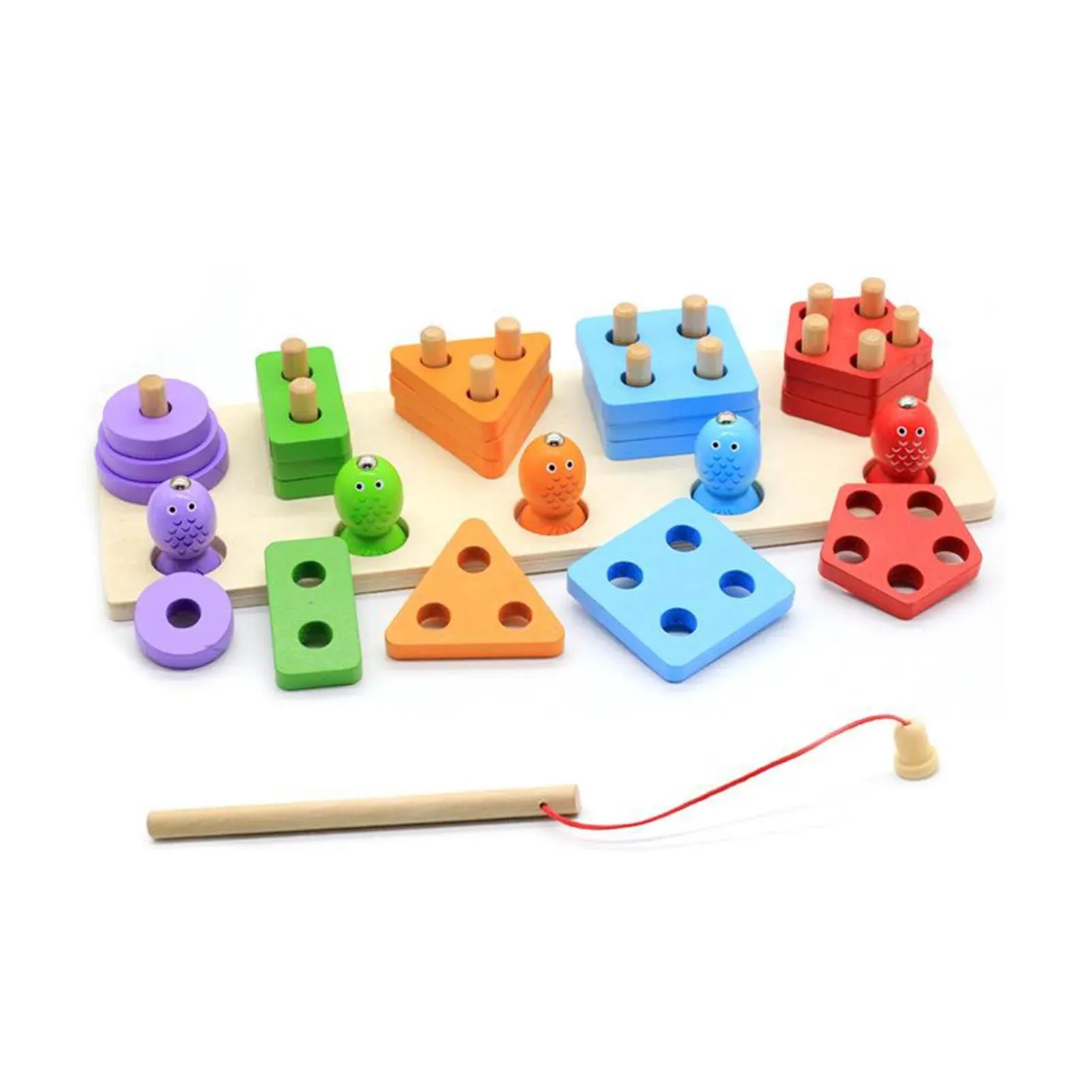 Interactive Montessori Math Fishing Board - Wooden Learning Toy for Toddlers