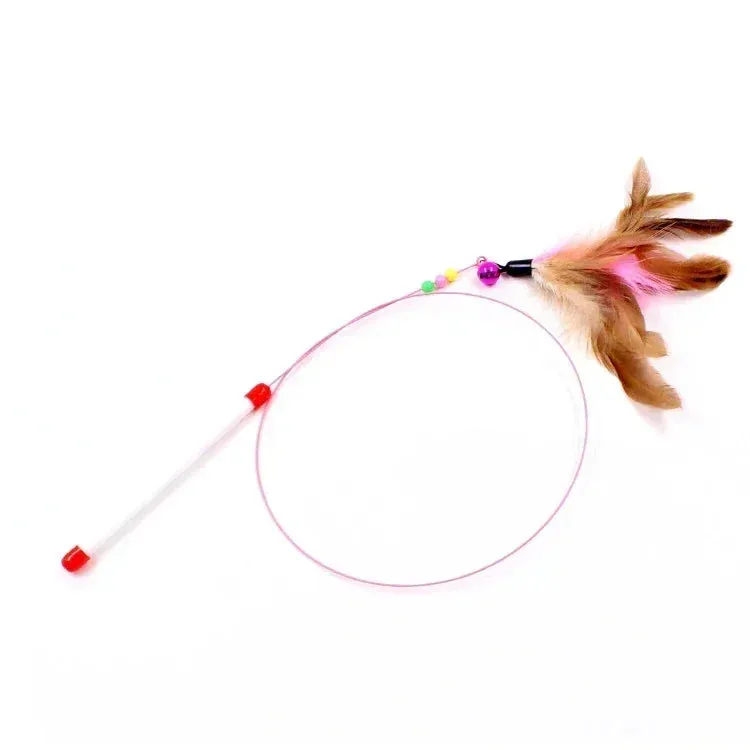 Interactive Peacock Cat Toy with Bell