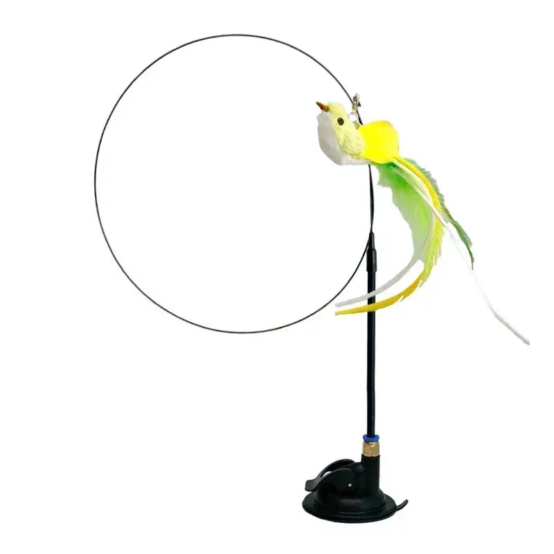 Interactive Peacock Cat Toy with Bell