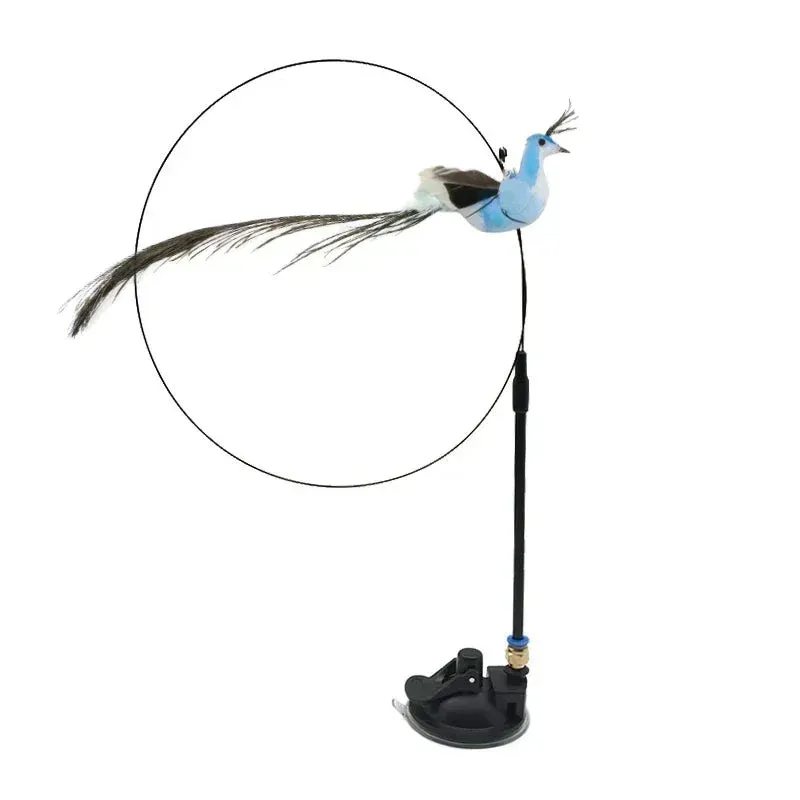 Interactive Peacock Cat Toy with Bell