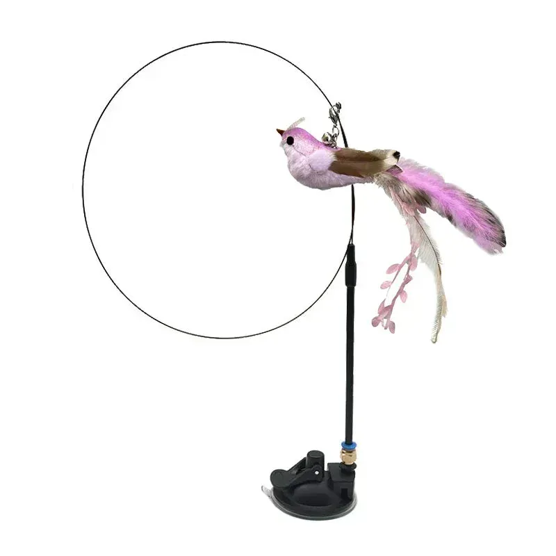 Interactive Peacock Cat Toy with Bell