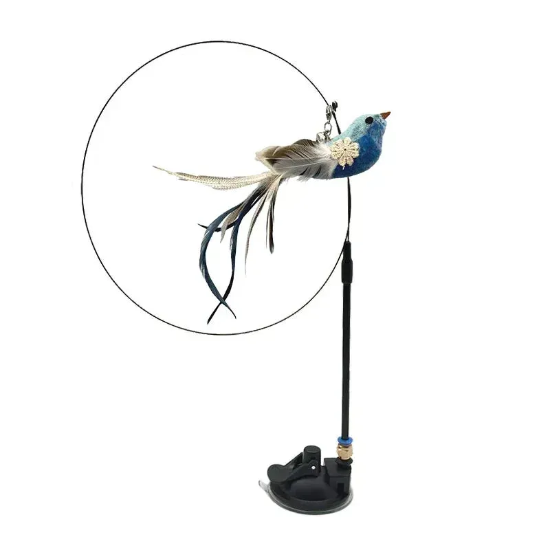 Interactive Peacock Cat Toy with Bell