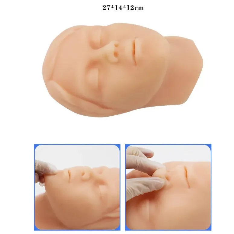 Micro Shaping Human Head Model Silicone Simulation Facial Injection Suture Skin Pad Kit Dummy With Skeleton