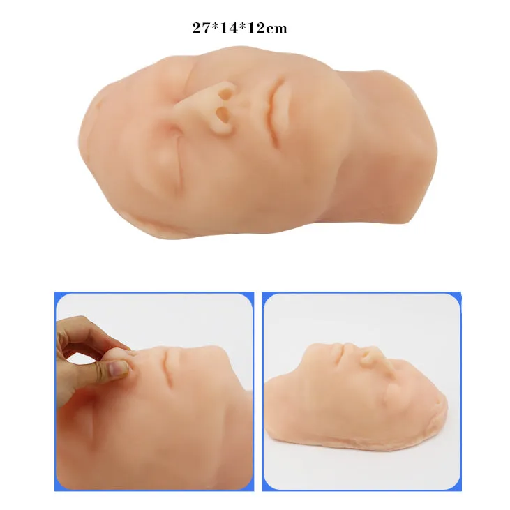 Micro Shaping Human Head Model Silicone Simulation Facial Injection Suture Skin Pad Kit Dummy With Skeleton