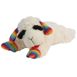 Multipet Rainbow Lamb Chop Plush Dog Toy 10.5"