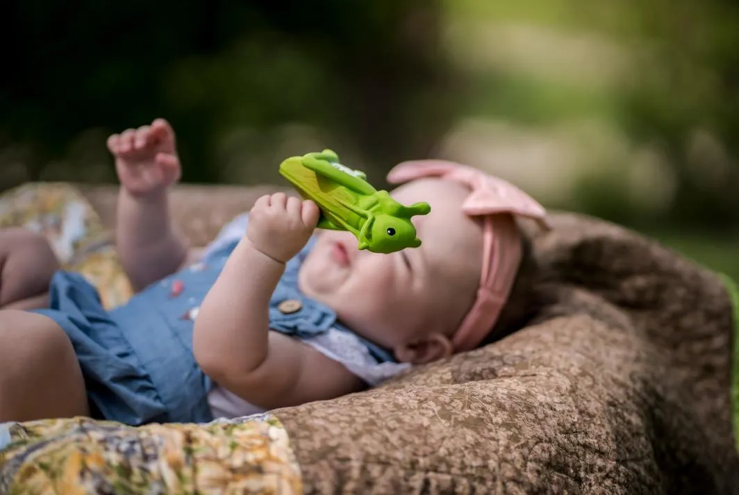 My First Tikiri Teether and Bath Toy - Grasshopper Gift Boxed