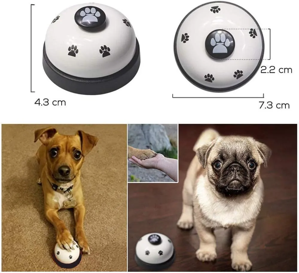 New 4 Pc Dog Doorbell, EYLEER Pet Dog Cat Hanging Door Bells  Dog Brass Doorbell   Pet Press Bell   Dog Training Clicker Training Kit Set for Pet Dog Cat Potty Training Outside and More