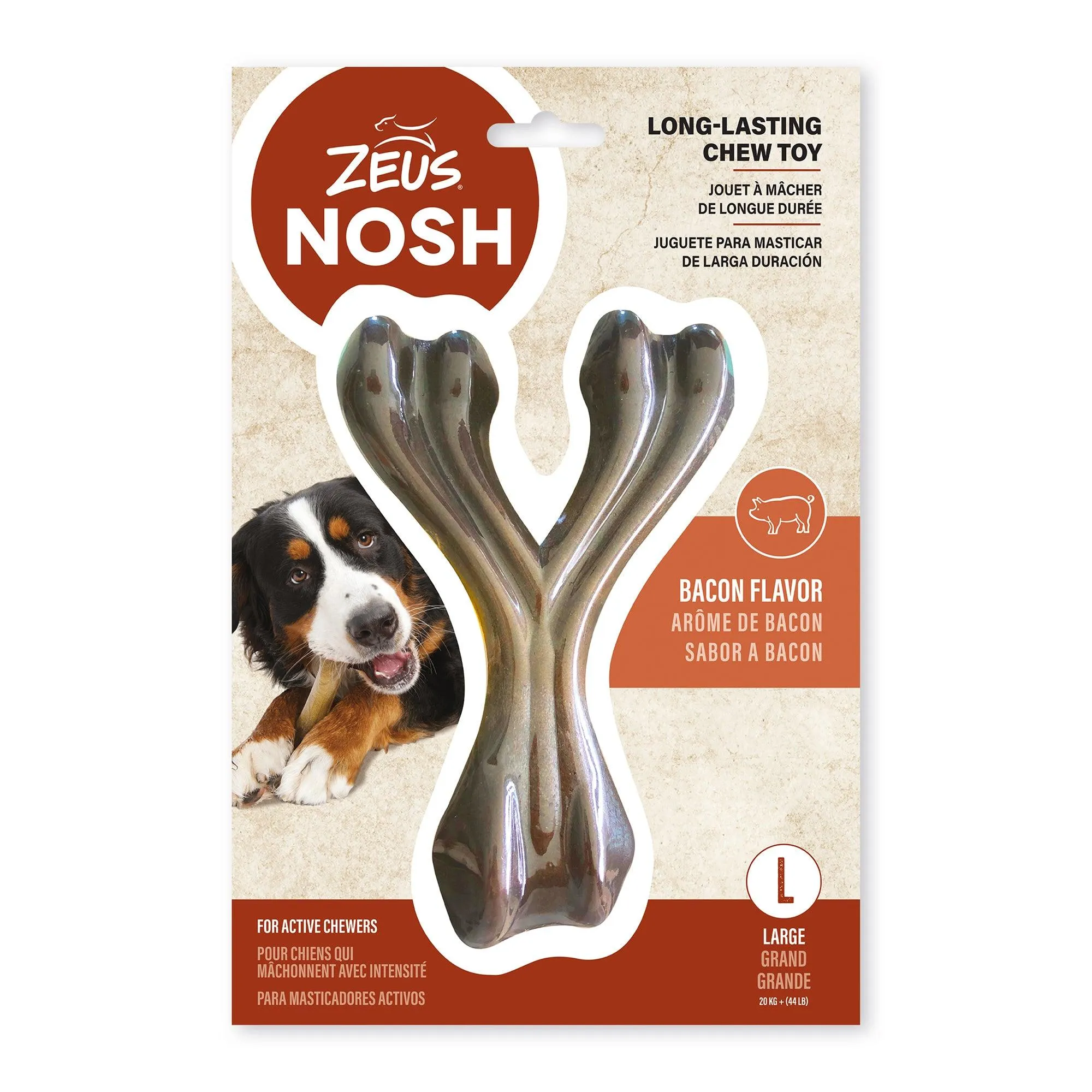 Nosh Strong Wishbone Chew Bacon Flavour