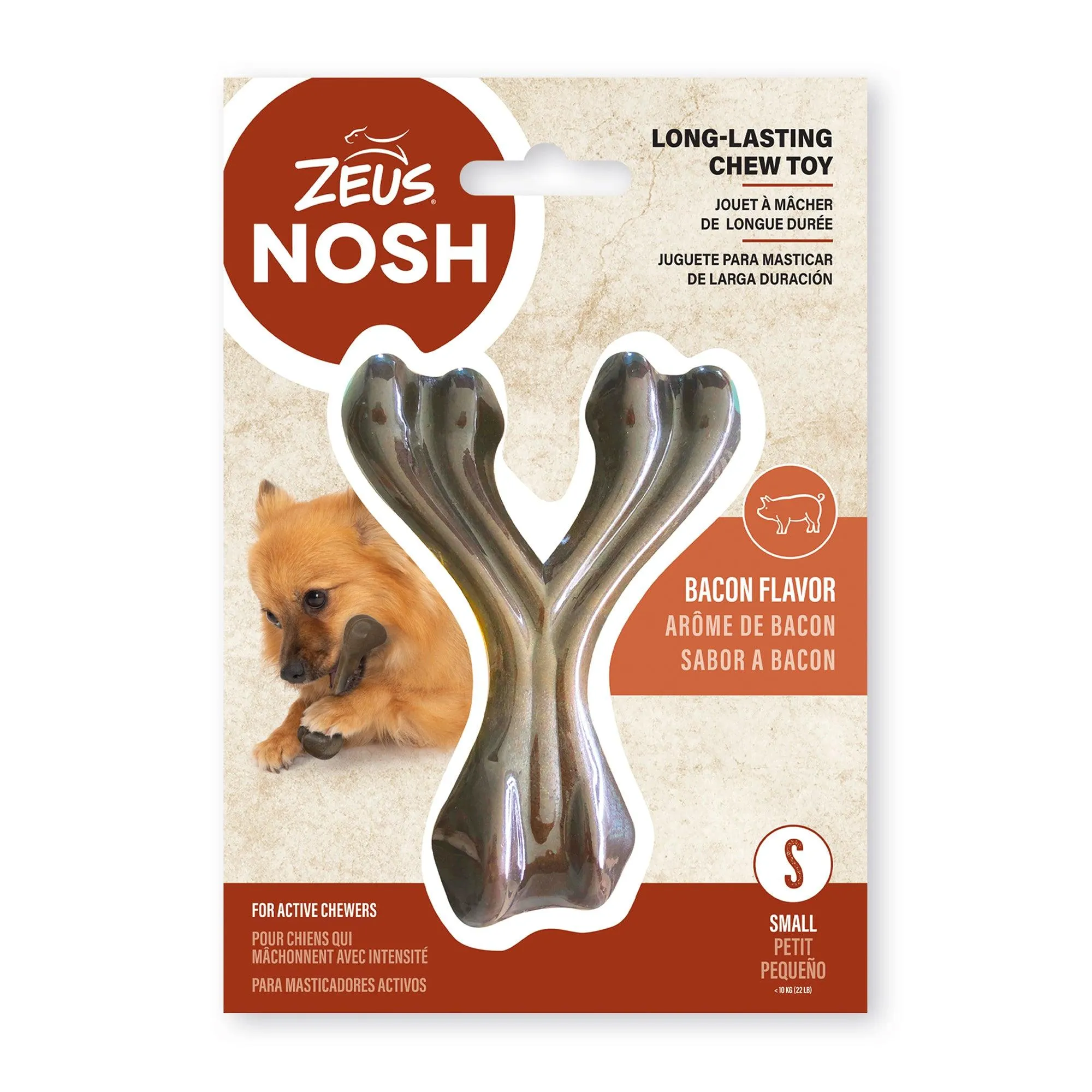 Nosh Strong Wishbone Chew Bacon Flavour