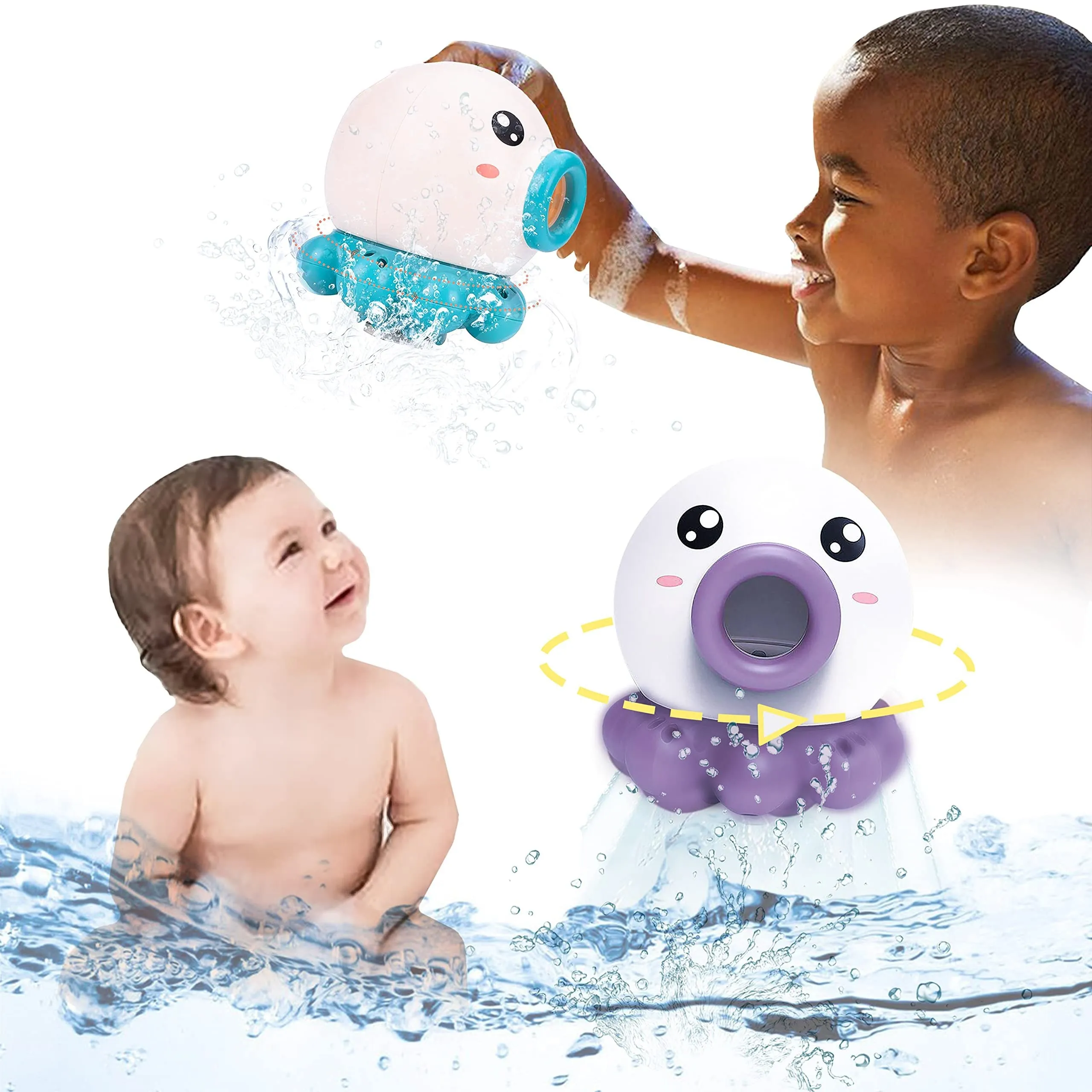 Octopus Fountain Water Jet Rotating Bath Toy