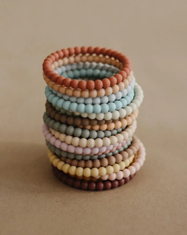 Pearl Teething Bracelet 3-Pack - Mellow/Terracotta/Periwinkle