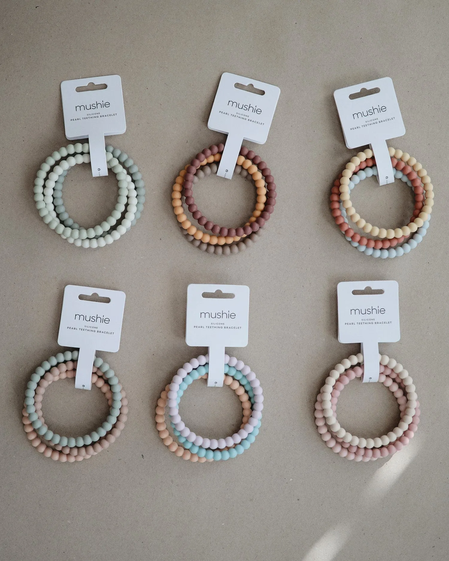 Pearl Teething Bracelet 3-Pack - Mellow/Terracotta/Periwinkle