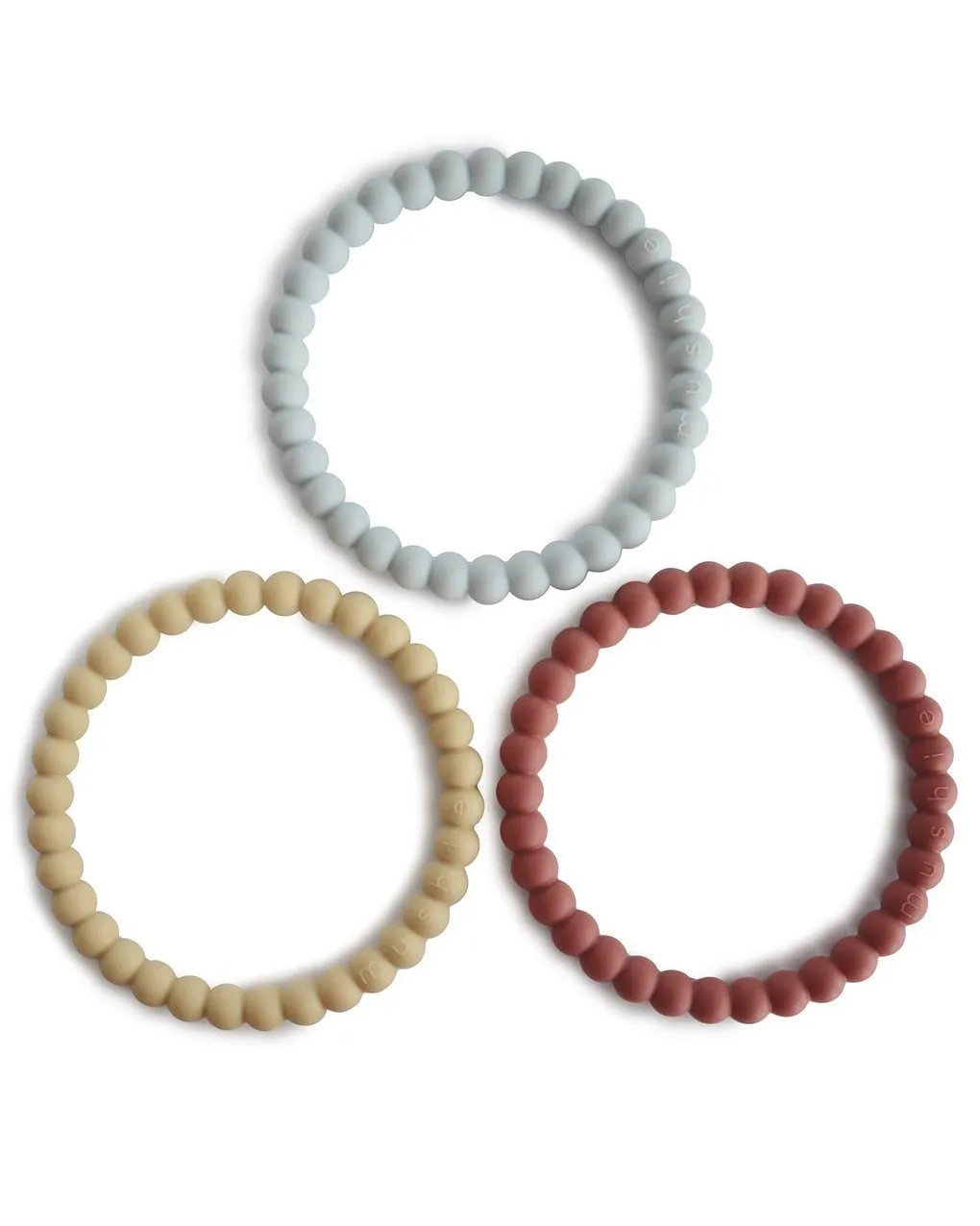 Pearl Teething Bracelet 3-Pack - Mellow/Terracotta/Periwinkle