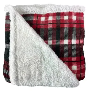 Plaid Plush Throw Blanket