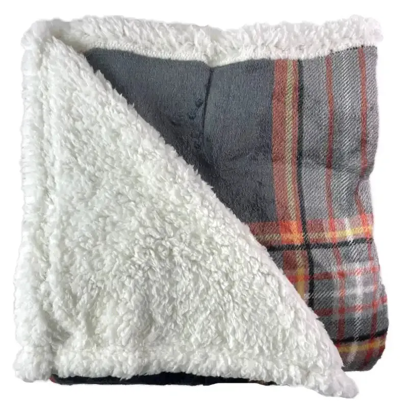 Plaid Plush Throw Blanket