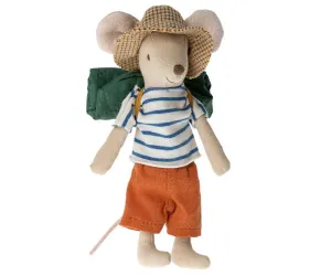 Plush Doll | Hairloom Big Brother Plush Hiker Mouse Doll | Maileg