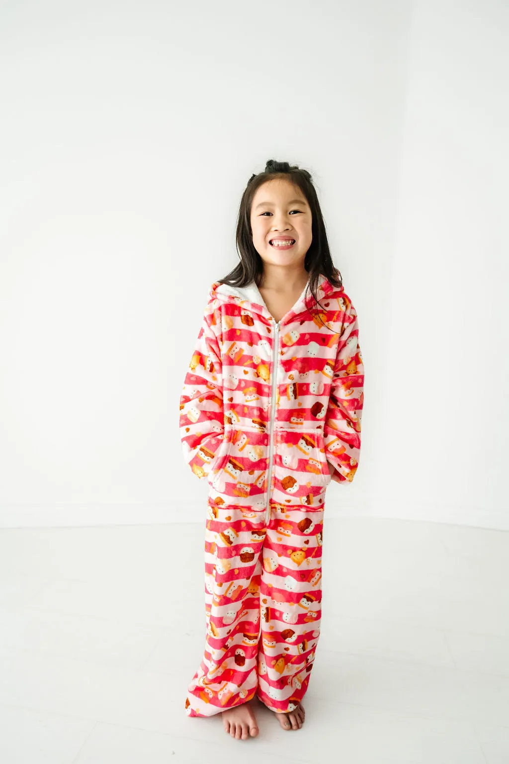 Plush Long Sleeve Onesie - Smores