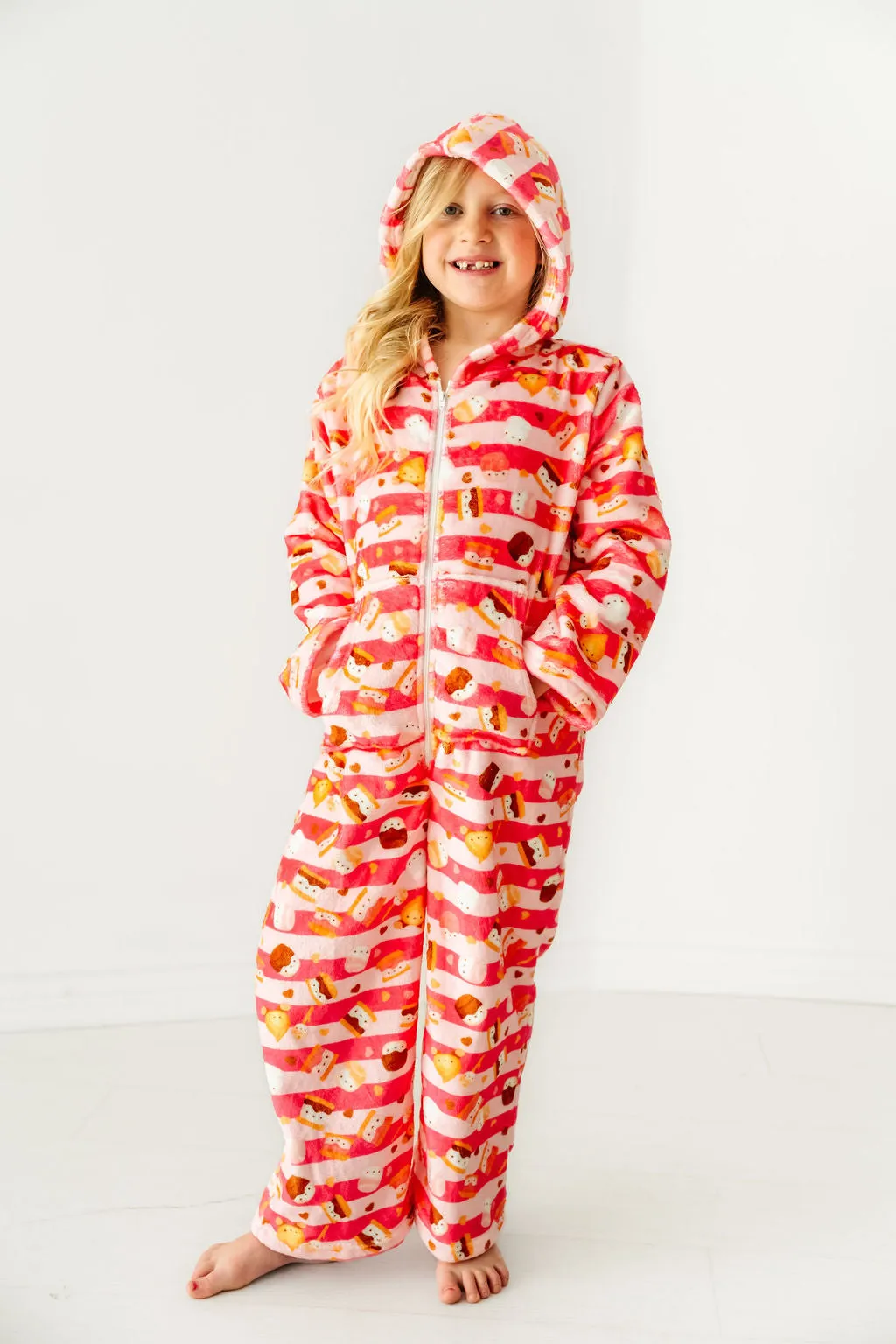 Plush Long Sleeve Onesie - Smores