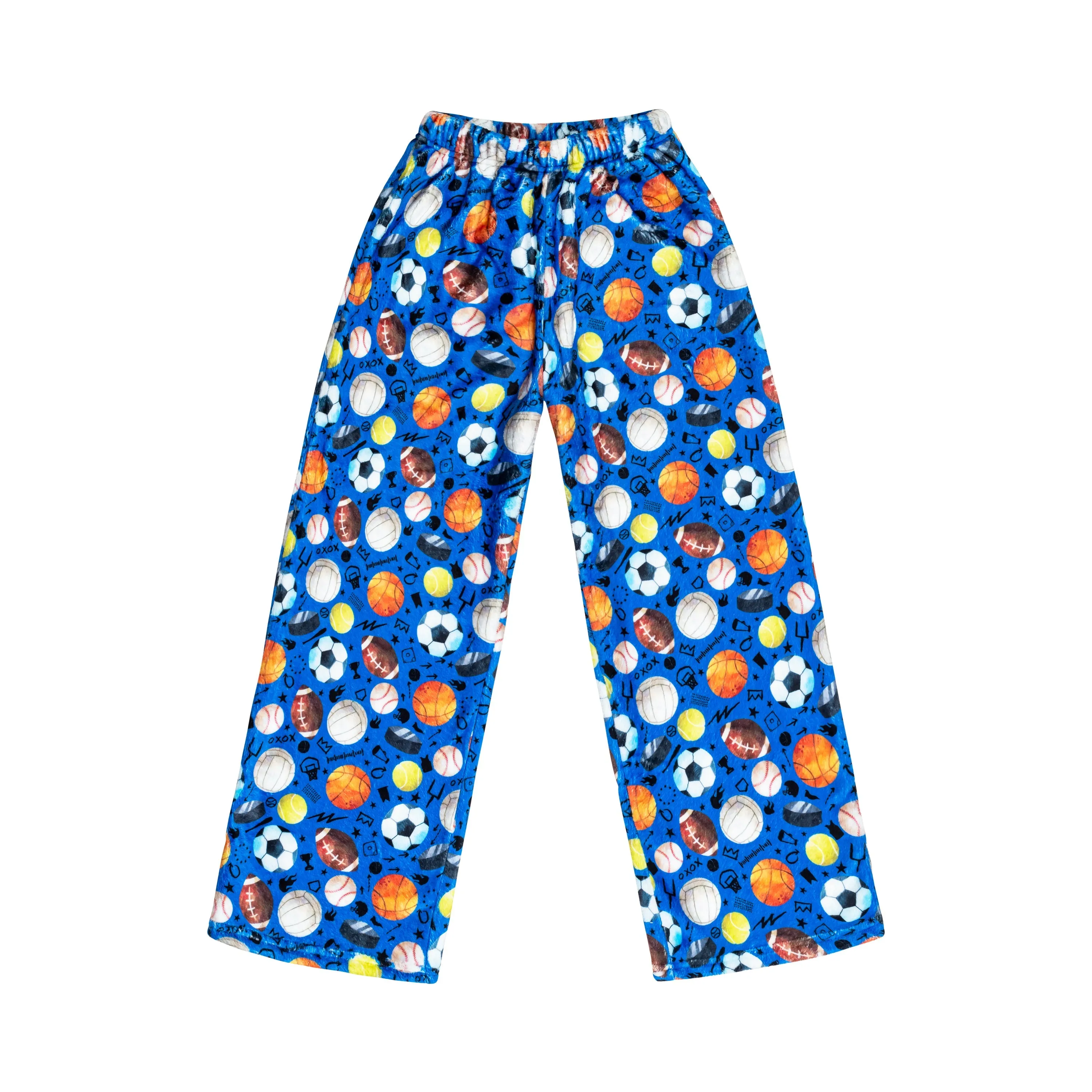 Plush Pants-Blue Sports