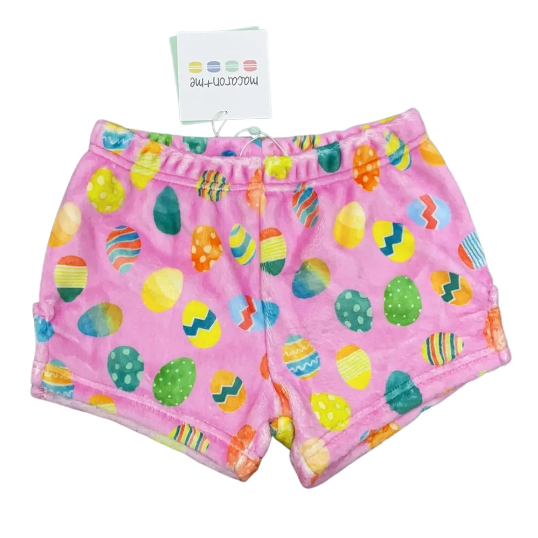 Plush Shorts-Easter Hunt Pink